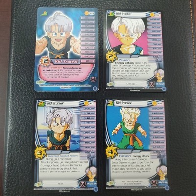 Limited Kid Trunks 1-3 + HT Hi-Tech Starter Complete Buu Saga Dbz Ccg Score
