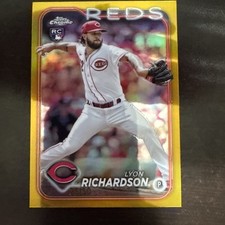 LYON RICHARDSON 2024 TOPPS CHROME ROOKIE GOLD REFRACTOR REDS RC /50