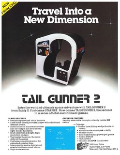 Tail Gunner 2 Exidy Video Arcade Flyer / Brochure / Ad - Excellent