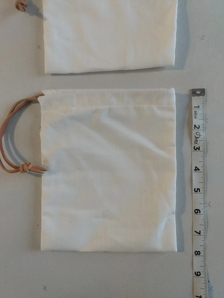 Bolsa de tela con cordón hecha a mano, bolsa de raciones Poke, recreación en polvo negro Foto 4 de 4