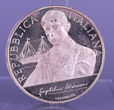 2009 Italy 10 Euro Guglielmo Marconi Nobel Prize .925 Silver Proof Coin - 22g