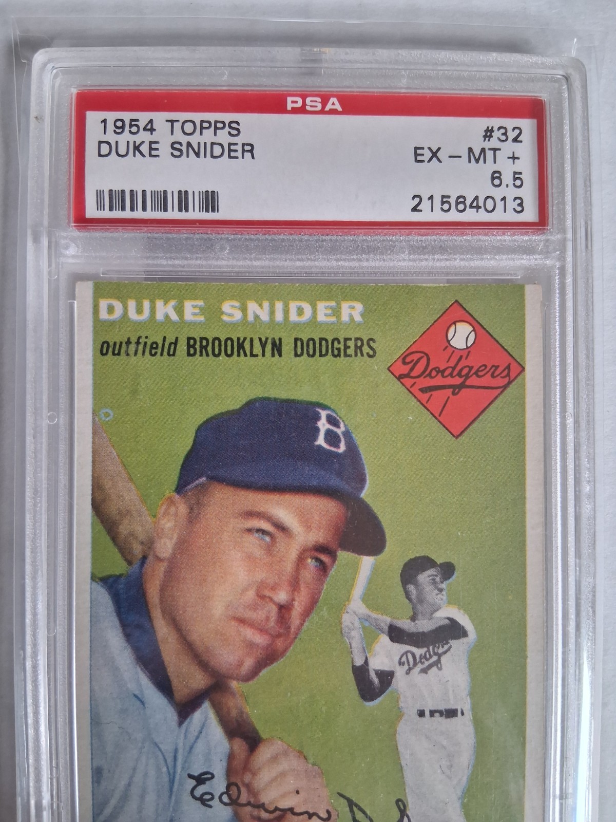 1954 Topps #32 Duke Snider PSA 6.5 EX MT+ HOF Brooklyn Dodgers LA Mets Vintage ⚾