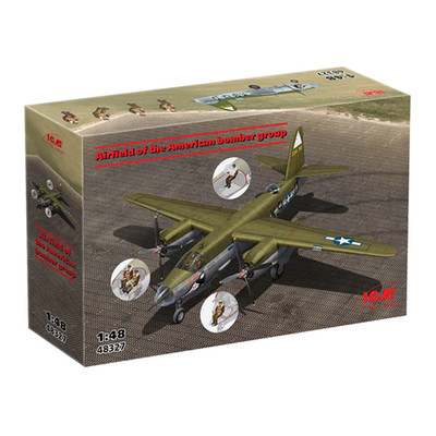 ICM 48327 Flugplatz der American Bomber Group Marauder Maßstab 1:48 Bausatz