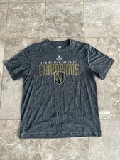Vegas Golden Knights Large L Fanatics Western Conference Champions 2018 T shirt