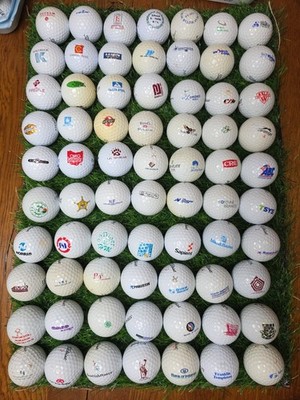 Lot of 70 Golf Balls Classic Iconic Brands Logos Mixed Brands Collectible