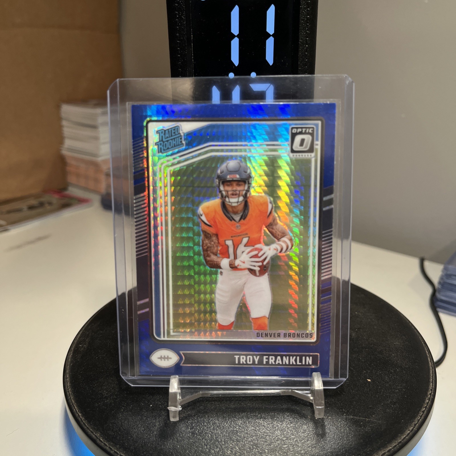 2024 Panini Donruss Optic - Rated Rookie Troy Franklin #294 Blue Hyper  (RC)