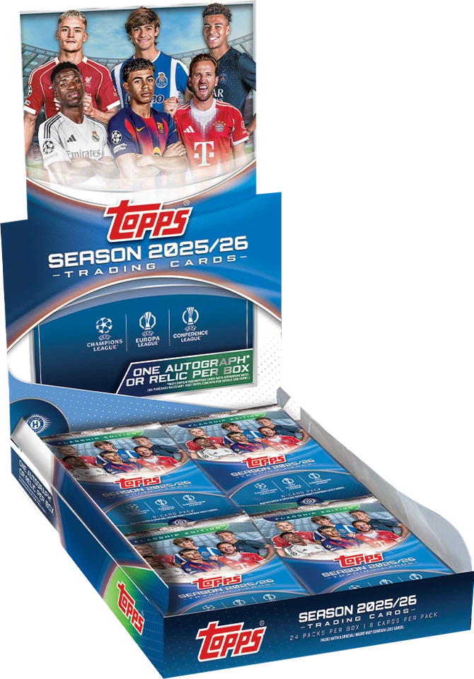 2025-26 TOPPS FLAGSHIP UCC HOBBY BOX UEFA Club Competitions Brand New Presale