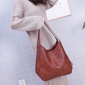 Large Hobo Bag Soft Faux Leather Shoulder Bag Slouchy Tote Handbag