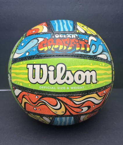Wilson Ocean Graffiti Beach Volleyball Level Official Size Weight Soft