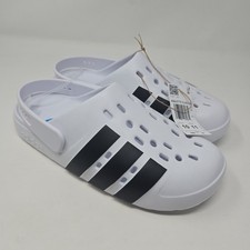 Adidas Adilette Clogs 2.0 Slippers White Men s Size 10 JS1130