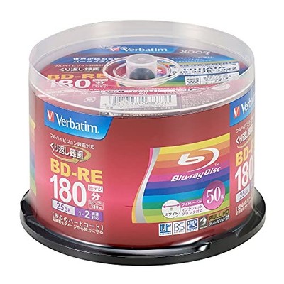Verbatim Japan Blu-ray Disc BD-RE 25GB 50er Pack weiß bedruckbar einlagig 1-2x