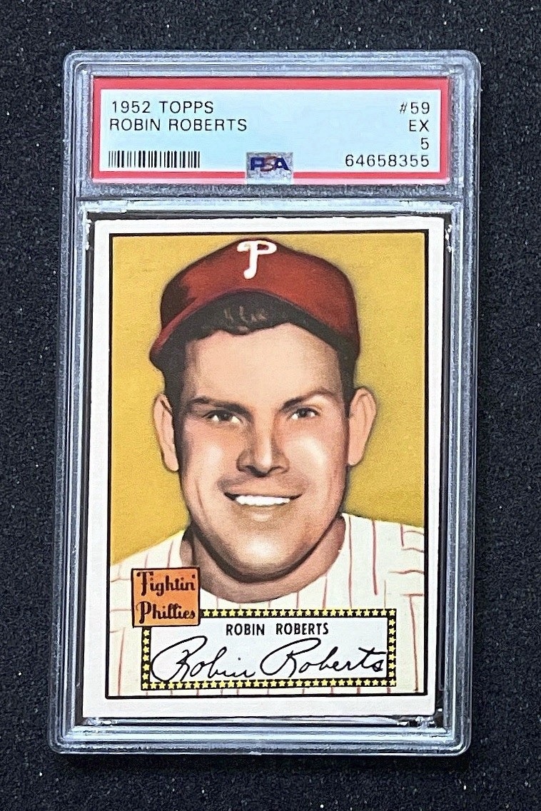 1952 Topps - #59 Robin Roberts (Red) - PSA 5