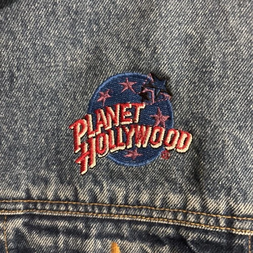 Vintage 1991 PLANET HOLLYWOOD Las Vegas Casino Denim Trucker Jean Jacket Small image 6