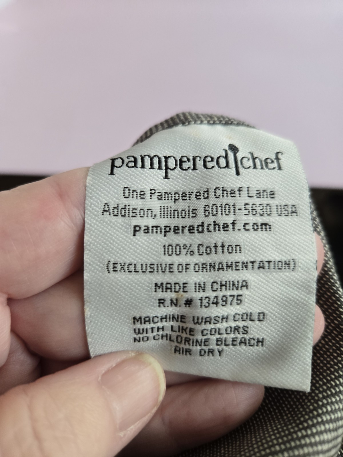 Pampered Chef Apron Gray Teal Adult Size Kitchen Wear No Packaging NEW