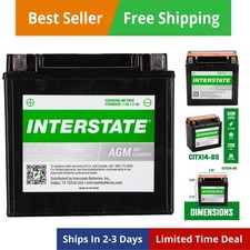 BS 12V 12Ah Powersports Battery 200CCA AGM Rechargeable Replacement for Motor...