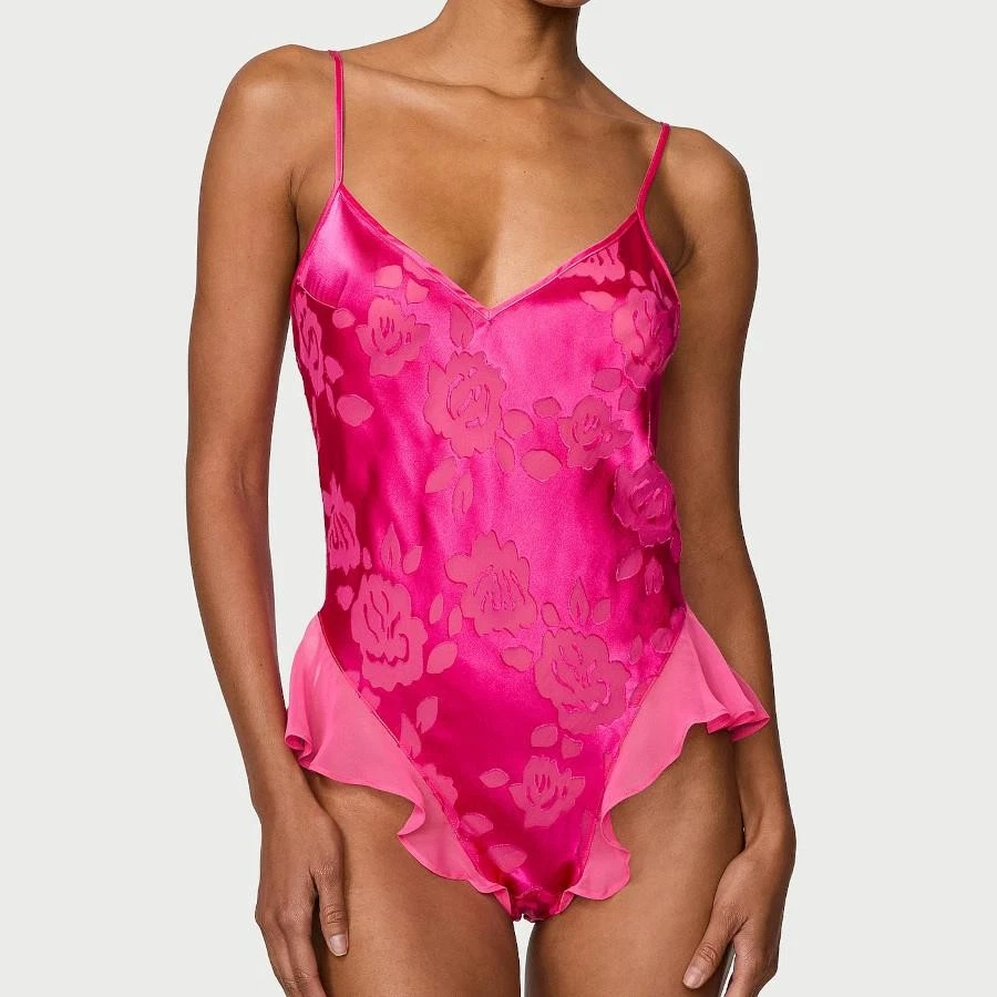 Peluche satinado Victoria's Secret VS Archives Burnout S *rosa intenso* ¡NUEVO! Foto 2 de 3