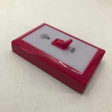 Pink Night Light LED Light Switch Wall Plate Night Light 6 LEDs On/Off TESTED