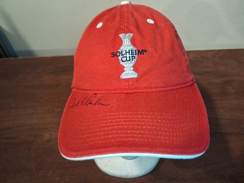 Red Solheim Cup  Cap Judy Rankin Autograph Embroidered Vintage 2009 Cup.