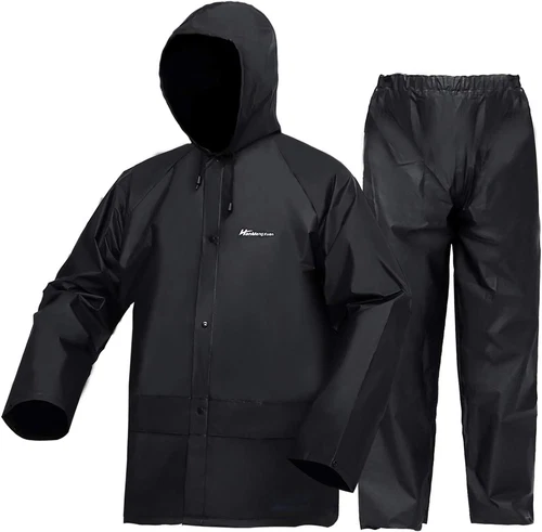 Traje Impermeable EVA Unisex Chaqueta y Pantalon Lluvia Ligero de Proteccion image 12