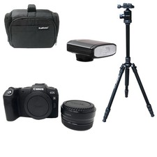 Image of Canon RP Body Only EOS Camera + Bag + EF-EOS R Adapter + Bag + Flash + Tripod
