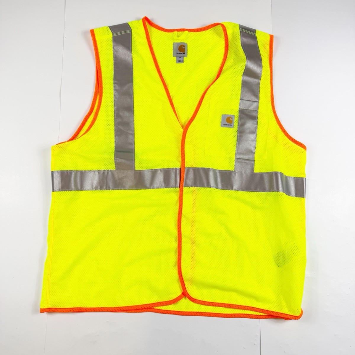 Carhartt High Visibility Safety Vest Mens XL Reflective Yellow
