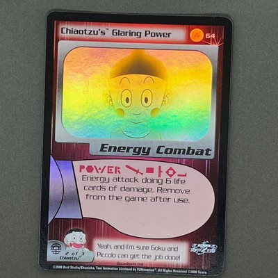 Vintage Dragon Ball Z Foil Card Frieza Saga #64 Chiaotzu's Glaring Power