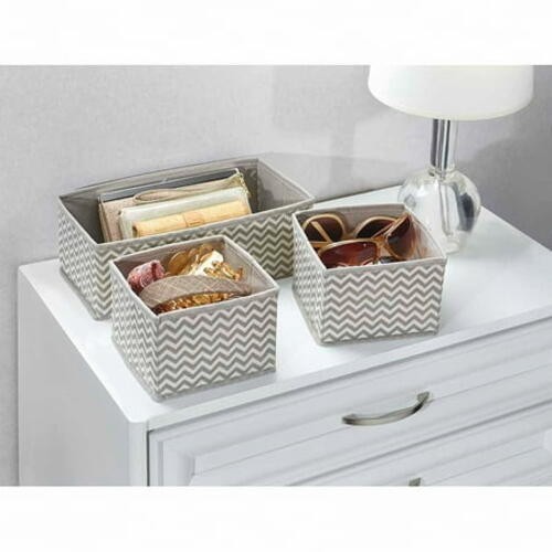 InterDesign Chevron Fabric Closet/Dresser Drawer Storage Organizer 2 PACK