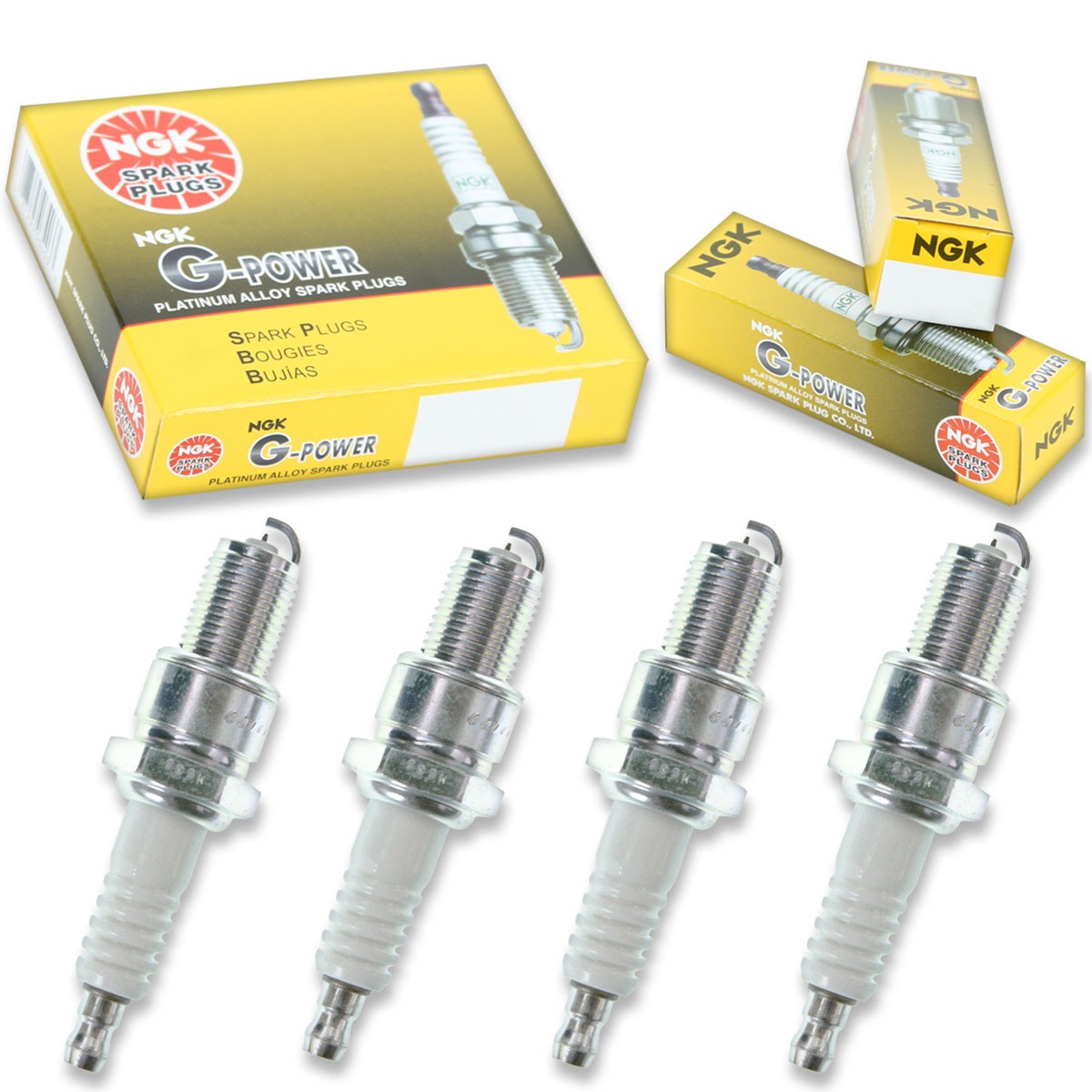 4 pcs NGK G-Power Spark Plugs for 1983-1988 Mitsubishi Tredia 2.0L 1.8L L4 - go