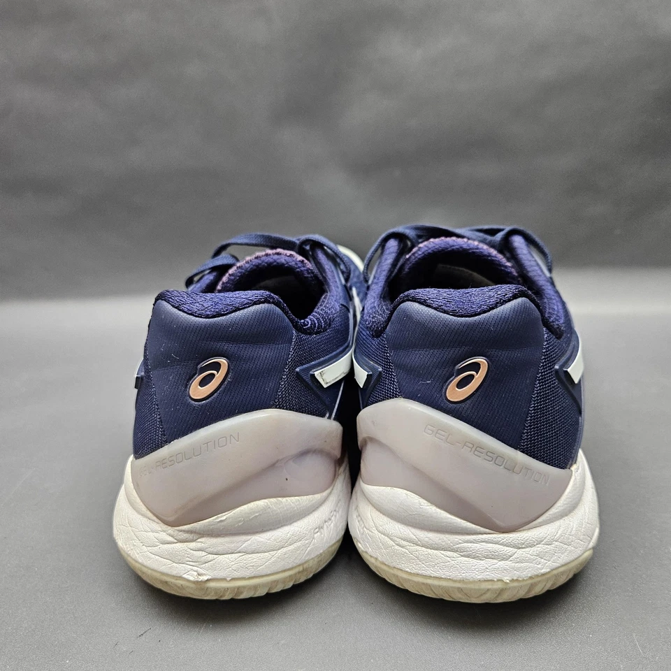 Asics Gel-Resolution 8 Shoes Womens Size 7.5 Navy White Tennis Court Pickleball - Image 4 of 4