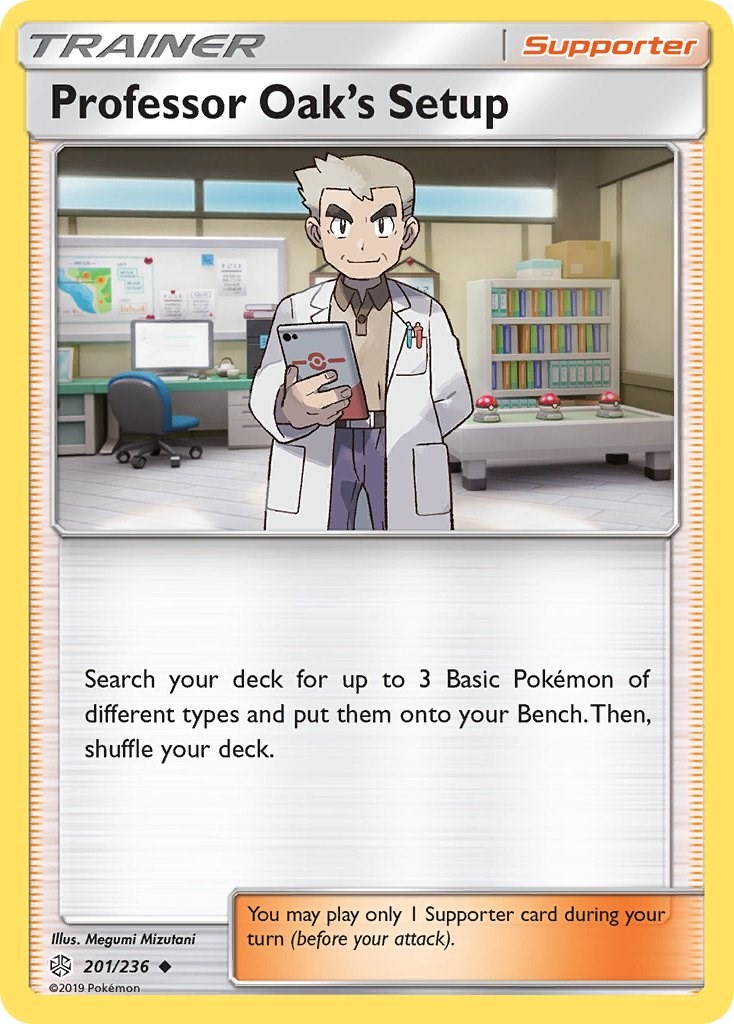 Professor Oak's Setup - [SM12 - 201/236] - NM - SM - Cosmic Eclipse - Pokemon
