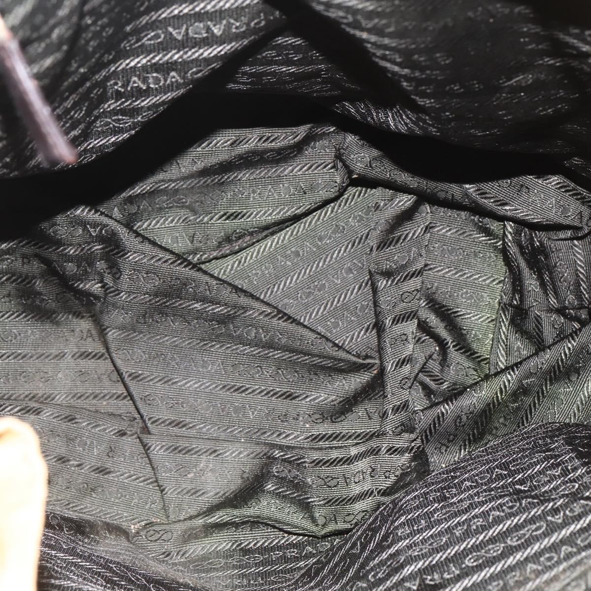 PRADA Backpack Nylon Beige Silver Auth 164263 thumbnail 21