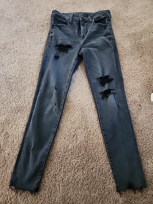 American Eagle AE  Stretch  Black  Jeans Size 8  Womens 28w 27 In