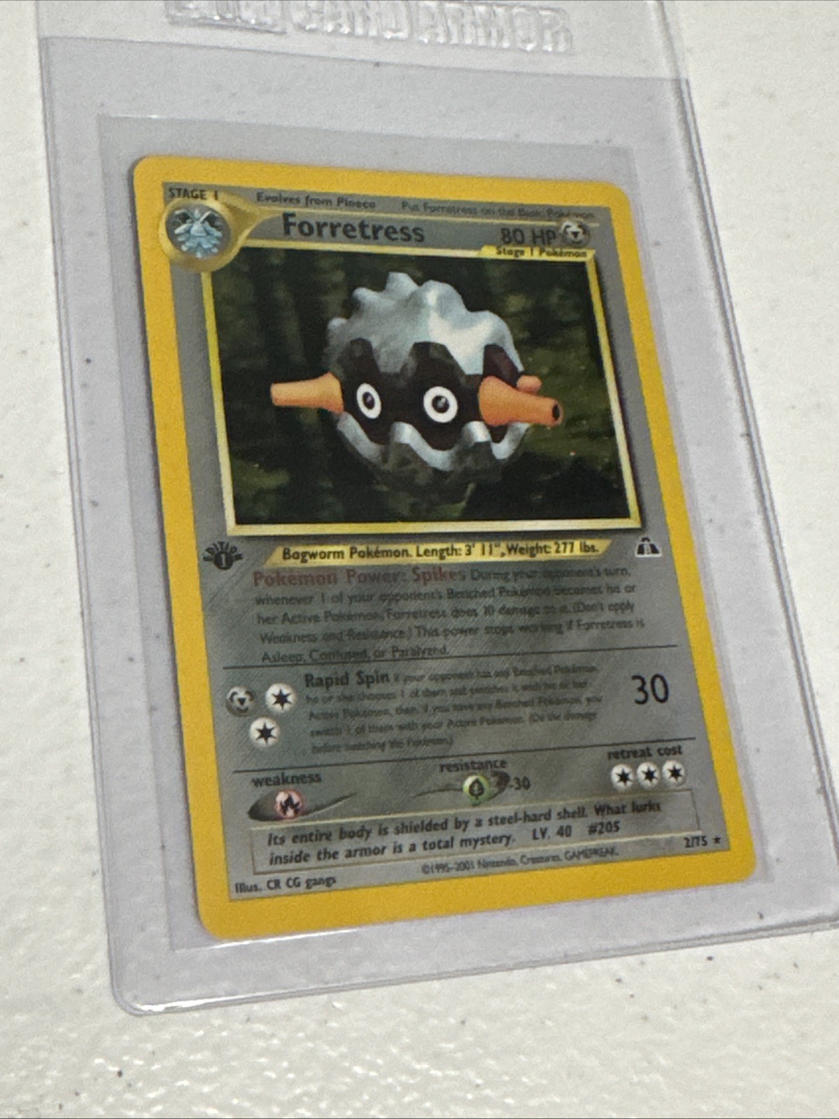 Forretress Holo Rare 1st Edition 2/75 Neo Discovery WOTC Vintage Pokemon NM