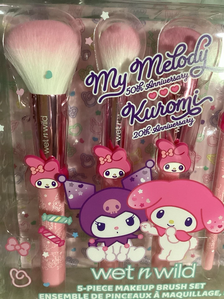 Wet n Wild My Melody 50th & Kuromi 20th Anniversary 5-Piece Makeup Brush Set - Image 4 of 4