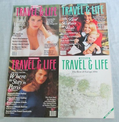 EUROPEAN TRAVEL & LIFE MAGAZINE FEB MAR MAY 92 & SPECIAL ISSUE ~ VTG 4 ISSUE LOT