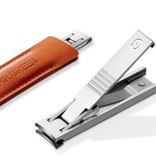 Nail Clippers 3.8mm Thick Medical Grade Stainless Steel Dark Brown - Portable