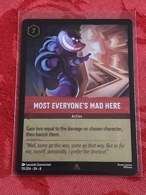 FOIL Lorcana Reign of Jafar - Most Everyone's Mad Here - 151/204 - Rare FOIL