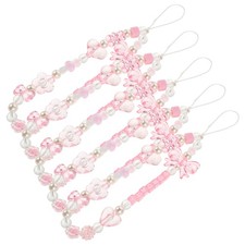 5pcs Phone Wrist Strap: Beaded Phone Lanyard For Women - Hand Wrist Strap With