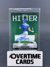 2025 Leaf Baseball Nation Carson Benge Pure Hitter Green Refractor Auto /5