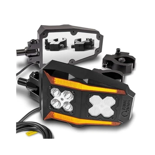 UTV Mirrors - w/ Amber Turn Signals, LED Pods, For Polaris RZR