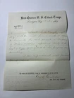 1864  KENTUCKY HEADQUARTERS US 12TH Colored Heavy Artillery Regiment Document