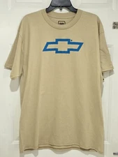 GM  Chevrolet  4X4 Silverado Logo T-Shirt Beige Men's Size L