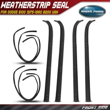 8x Front Left & Right Door Window Belt Weatherstrip Kit for Dodge B100 Van B1500