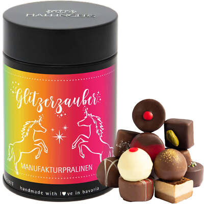 Hallingers Einhornpralinen Manufaktur Pralinen handmade teils mit Alkohol