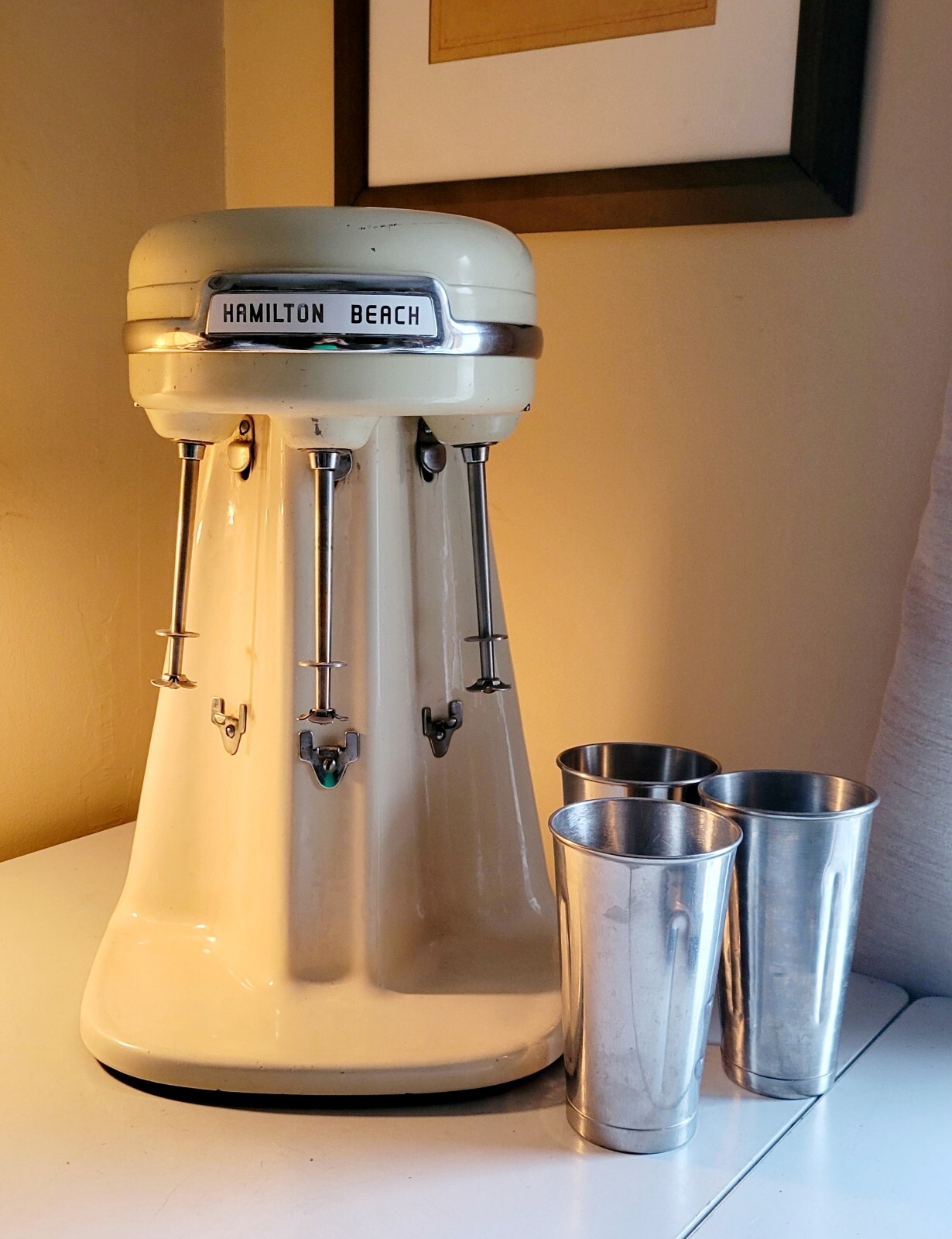 Hamilton Beach Ivory Triple Head Milk Shake Maker (1950s) eBay