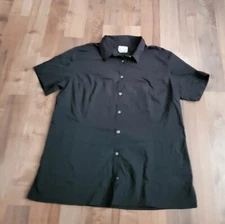 WearGuard® Women's Black Short-Sleeve Poplin Shirt Sz XL 14083