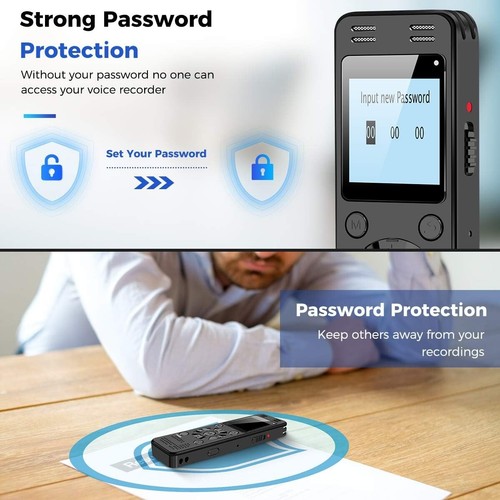 128GB Digital Voice Recorder: 9296 Hours Voice Activated Meeting Device - Picture 8 of 10