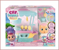 Juego de Carrito Cry Babies CONEY'S BAKERY - Exclusivo Muñeca 19 Piezas Horno de Humo ❤️NUEVO❤️