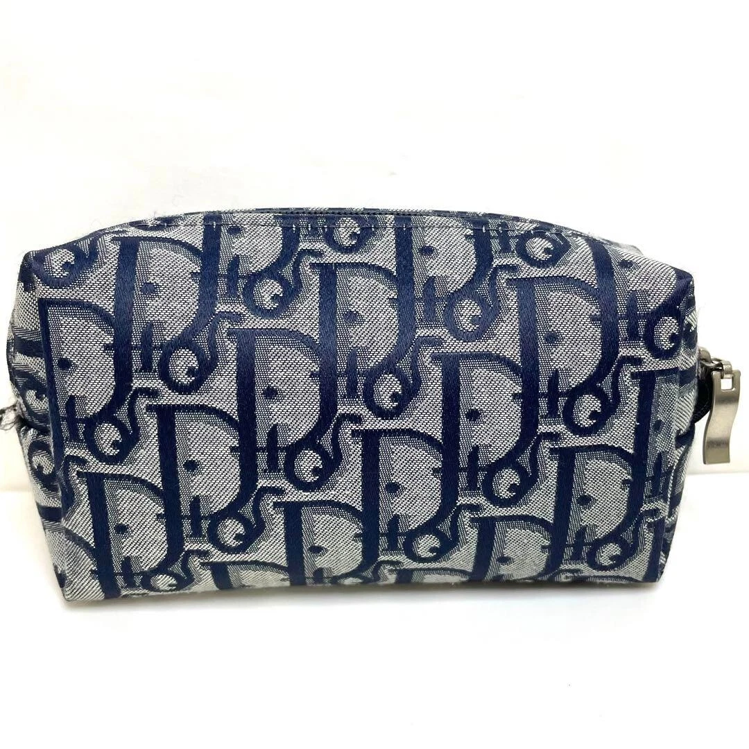 Pochette Christian Dior trotteur imprimé intégral marine du Japon occasion bon état