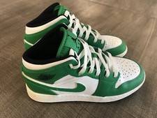 Nike Air Jordan 1 Mid Grade School 'Lucky Green' DQ8423-301 Size 5Y